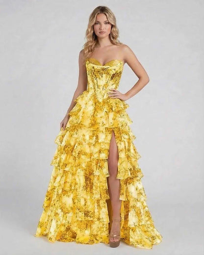 Yellow Satin Wrap Sweetheart Sleeveless Maxi Dress | Formal Events, Night Out, Weddings & Everyday Wear, front view | Ramblio | SKU: SMD-782364190-yellow-L-8521,SMD-782364190-yellow-M-6648,SMD-782364190-yellow-S-9790,SMD-782364190-yellow-XL-8298,SMD-782364190-yellow-XS-8344
