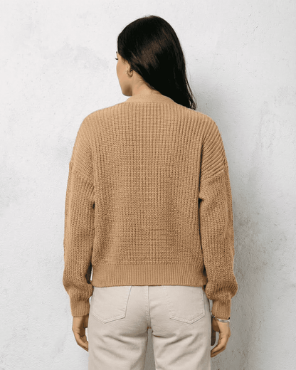 White Cardigan, back view | Ramblion | SKU: SC-27395-BEIG-L-1735,SC-27395-BEIG-M-3159,SC-27395-BEIG-S-2358,SC-27395-BEIG-XL-3440,SC-27395-BEIG-XS-2658