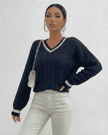 Navy Sweater, front view | Ramblion