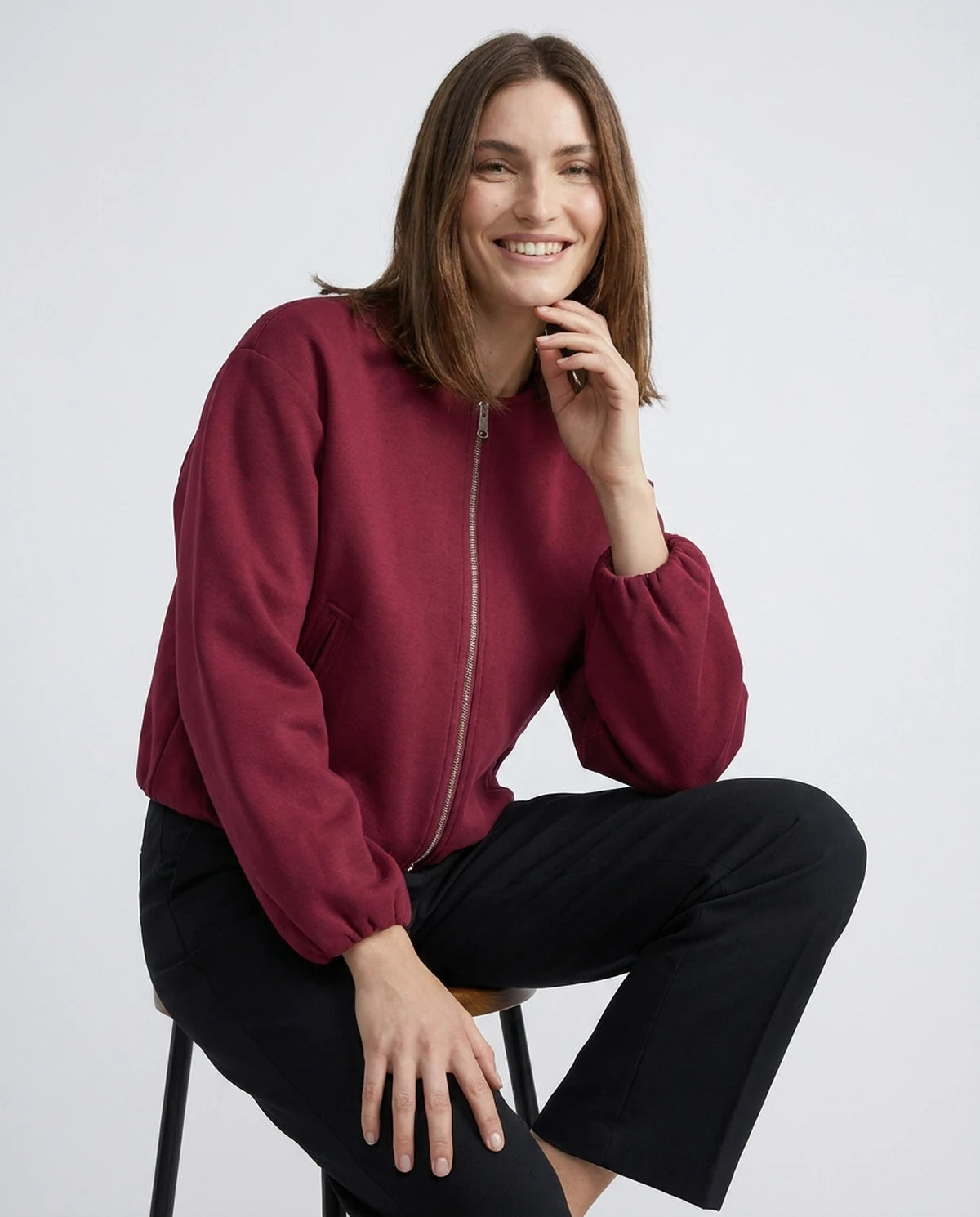 Ysolde Jackets — Burgundy | SKU: RB-eb26ce-burgundy-XS,RB-eb26ce-burgundy-S,RB-eb26ce-burgundy-M,RB-eb26ce-burgundy-L