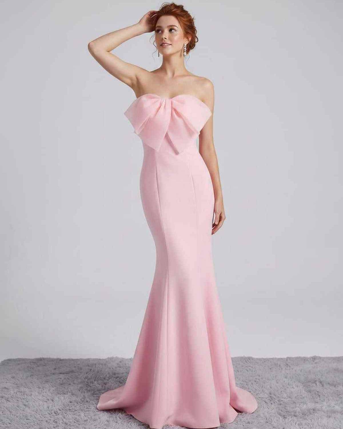 Ramblion Yuna maxi dress — off-shoulder neckline · back view · styled for prom season