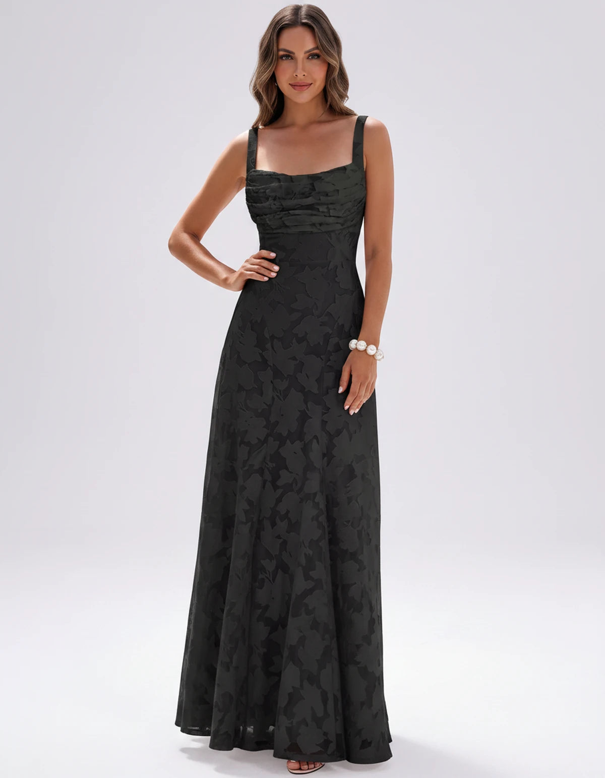 Zephyrine Maxi Dresses — Black | SKU: RB-723142-black-2,RB-723142-black-4,RB-723142-black-6,RB-723142-black-8,RB-723142-black-10,RB-723142-black-12,RB-723142-black-14,RB-723142-black-16,RB-723142-black-16W,RB-723142-black-18W,RB-723142-black-20W,RB-723142-black-22W