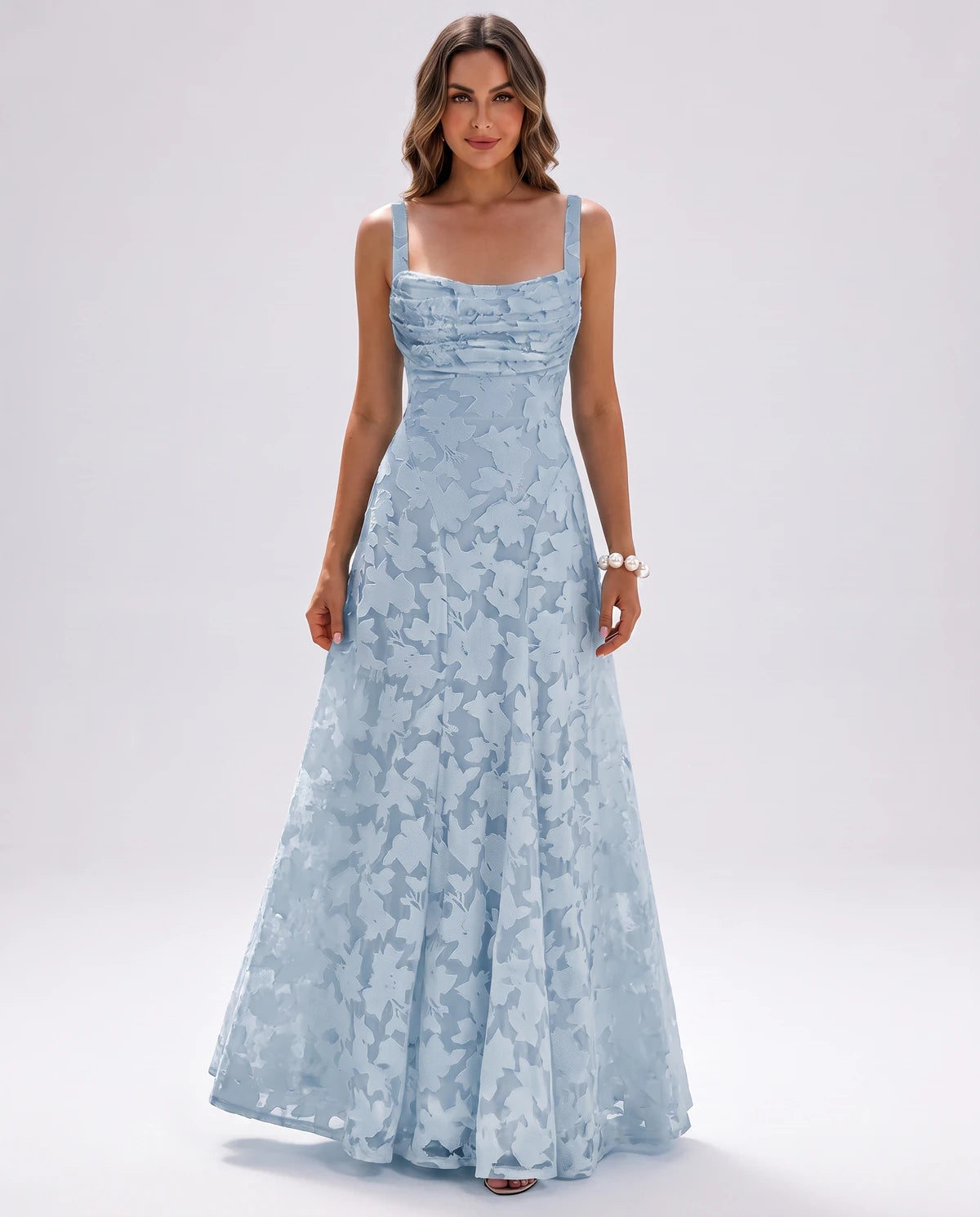 Zephyrine Maxi Dresses — Dusty Blue