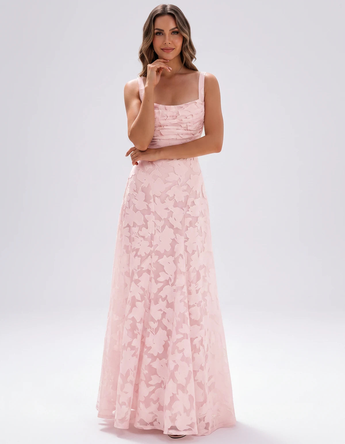 Zephyrine Maxi Dresses — Pink | SKU: RB-723142-pink-2,RB-723142-pink-4,RB-723142-pink-6,RB-723142-pink-8,RB-723142-pink-10,RB-723142-pink-12,RB-723142-pink-14,RB-723142-pink-16,RB-723142-pink-16W,RB-723142-pink-18W,RB-723142-pink-20W,RB-723142-pink-22W