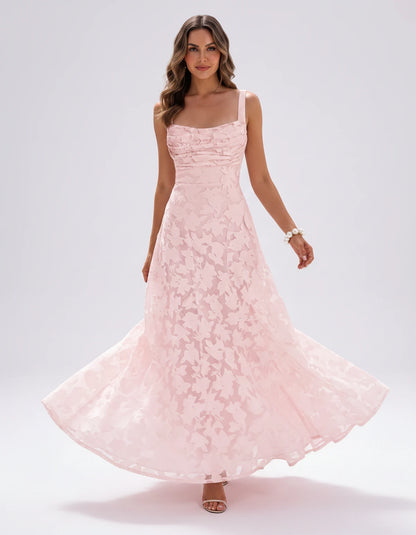 Zephyrine Maxi Dresses — Pink | SKU: RB-723142-pink-2,RB-723142-pink-4,RB-723142-pink-6,RB-723142-pink-8,RB-723142-pink-10,RB-723142-pink-12,RB-723142-pink-14,RB-723142-pink-16,RB-723142-pink-16W,RB-723142-pink-18W,RB-723142-pink-20W,RB-723142-pink-22W