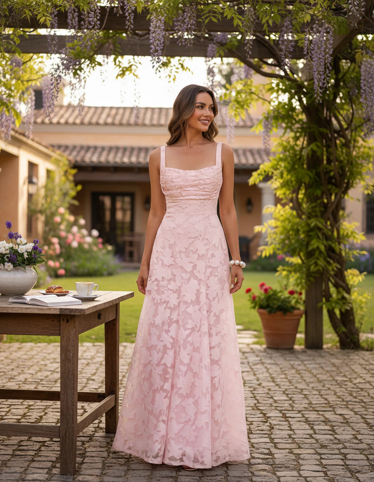 Zephyrine Maxi Dresses — Pink | SKU: RB-723142-pink-2,RB-723142-pink-4,RB-723142-pink-6,RB-723142-pink-8,RB-723142-pink-10,RB-723142-pink-12,RB-723142-pink-14,RB-723142-pink-16,RB-723142-pink-16W,RB-723142-pink-18W,RB-723142-pink-20W,RB-723142-pink-22W
