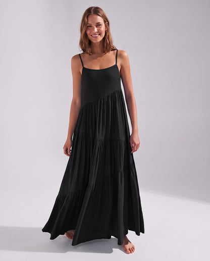 Zinnia Maxi Dresses — Black