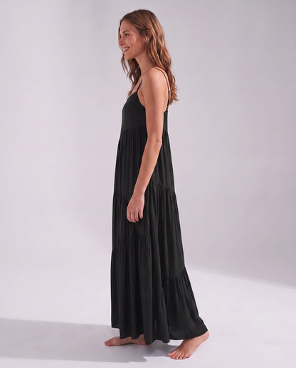 Zinnia Maxi Dresses — Black | SKU: RB-5055a3-black-XS,RB-5055a3-black-S,RB-5055a3-black-M,RB-5055a3-black-L,RB-5055a3-black-XL,RB-5055a3-black-2XL