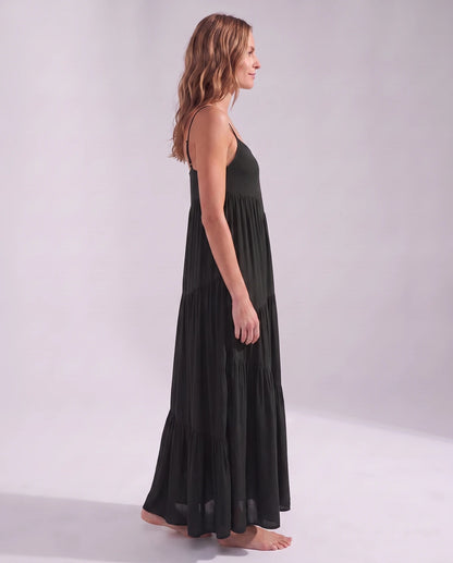 Zinnia Maxi Dresses — Black | SKU: RB-5055a3-black-XS,RB-5055a3-black-S,RB-5055a3-black-M,RB-5055a3-black-L,RB-5055a3-black-XL,RB-5055a3-black-2XL
