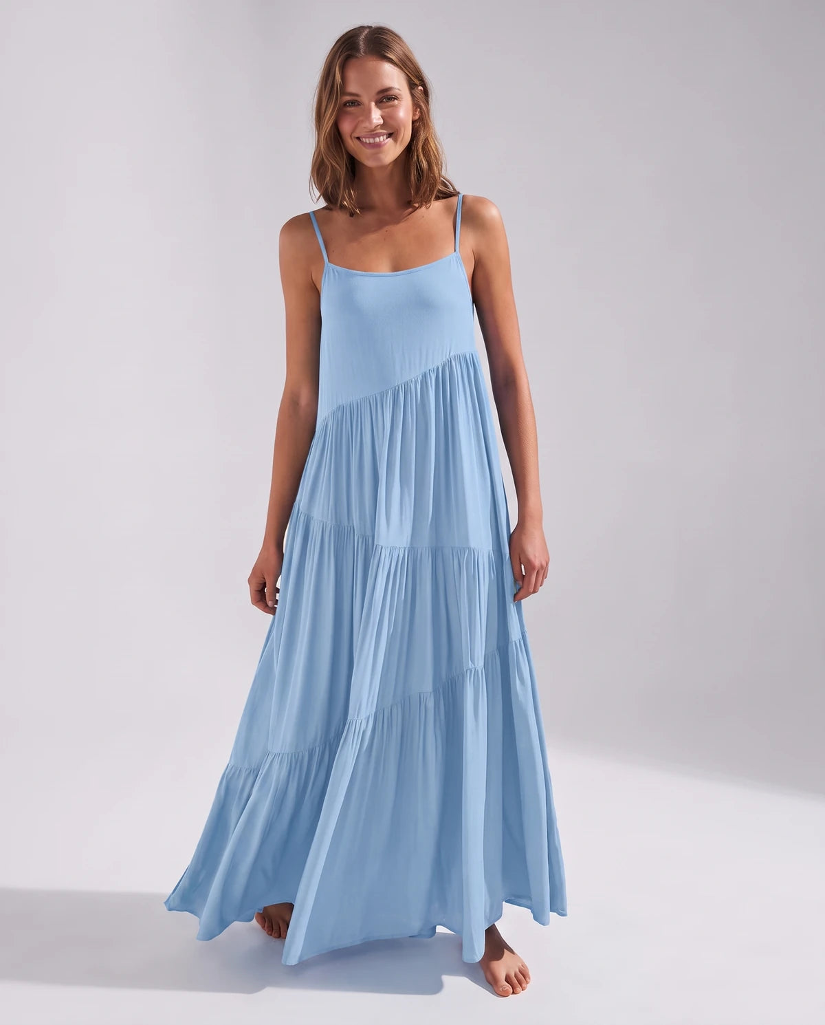 Zinnia Maxi Dresses — Blue