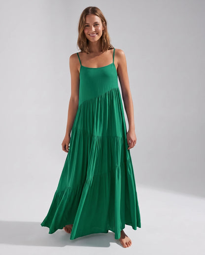 Zinnia Maxi Dresses — Green | SKU: RB-5055a3-green-XS,RB-5055a3-green-S,RB-5055a3-green-M,RB-5055a3-green-L,RB-5055a3-green-XL,RB-5055a3-green-2XL