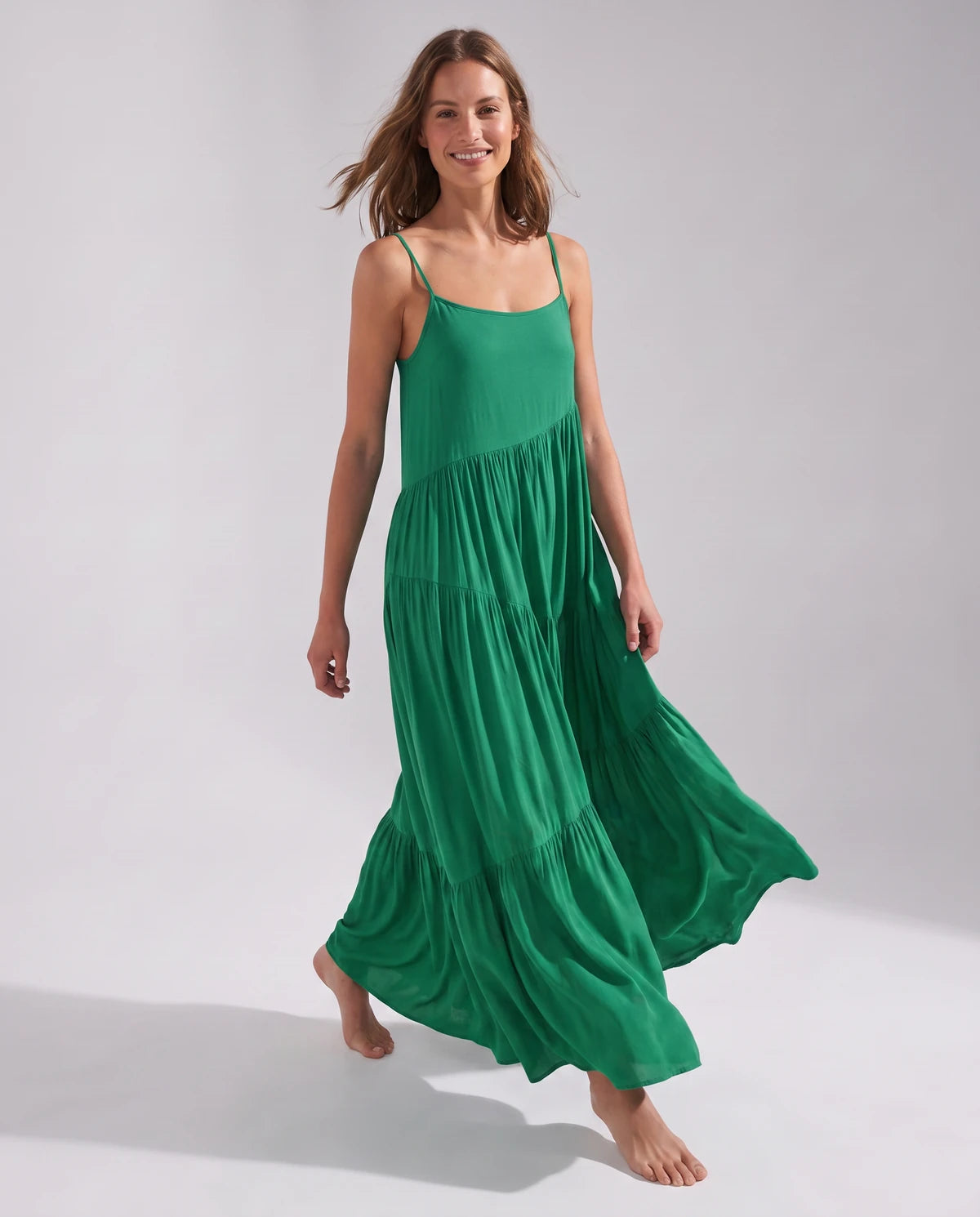 Zinnia Maxi Dresses — Green | SKU: RB-5055a3-green-XS,RB-5055a3-green-S,RB-5055a3-green-M,RB-5055a3-green-L,RB-5055a3-green-XL,RB-5055a3-green-2XL