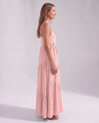 Zinnia Maxi Dresses — Pink | SKU: RB-5055a3-pink-XS,RB-5055a3-pink-S,RB-5055a3-pink-M,RB-5055a3-pink-L,RB-5055a3-pink-XL,RB-5055a3-pink-2XL