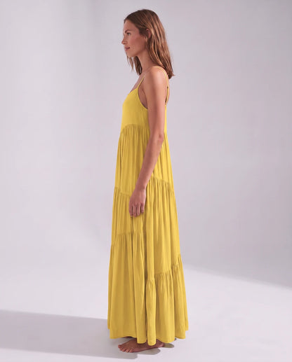 Zinnia Maxi Dresses — Yellow | SKU: RB-5055a3-yellow-XS,RB-5055a3-yellow-S,RB-5055a3-yellow-M,RB-5055a3-yellow-L,RB-5055a3-yellow-XL,RB-5055a3-yellow-2XL